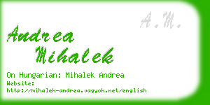 andrea mihalek business card